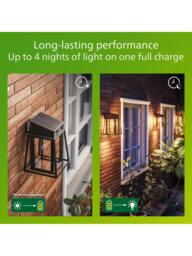 Philips Lysin Ultra Efficient Solar Power Motion Sensor Wall Light, Black - thumbnail 4