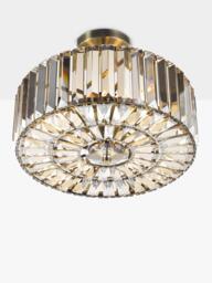 Laura Ashley Fernhurst 3 Bulb Semi Flush Ceiling Light, Champagne Gold - thumbnail 5