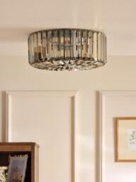 Laura Ashley Fernhurst 3 Bulb Semi Flush Ceiling Light, Champagne Gold - thumbnail 6