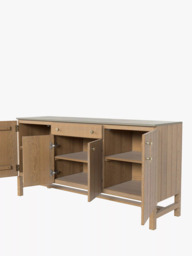 Laura Ashley Braystone 4 Door, 1 Drawer Sideboard, Washed Oak - thumbnail 6