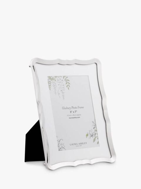 "Laura Ashley Glasbury Photo Frame, 5 x 7"" (12.5 x 18cm), Polished Nickel" - image 1