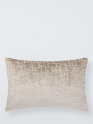 John Lewis Irregular Blocks Velvet Cushion - thumbnail 1