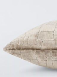John Lewis Irregular Blocks Velvet Cushion - thumbnail 3