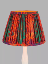 John Lewis + Matthew Williamson Peacock Tapered Lampshade, Red - thumbnail 4