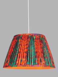 John Lewis + Matthew Williamson Peacock Tapered Lampshade, Red - thumbnail 1
