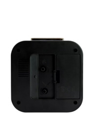 Acctim Analogue Square Alarm Clock, Black - thumbnail 6