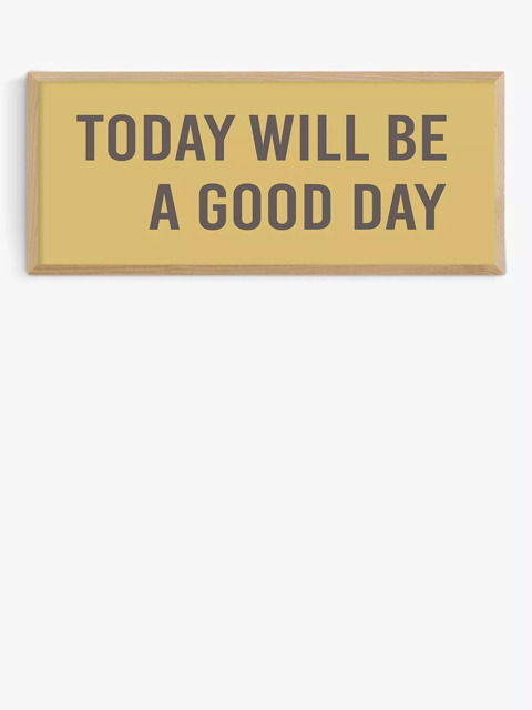 EAST END PRINTS Violet Studio 'Today Will Be A Good Day' Framed Print, 43.4 x 103.4cm