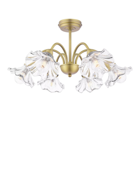 Laura Ashley Kerswell 6 Arm Semi-Flush Ceiling Chandelier, Metallic Bronze - image 1