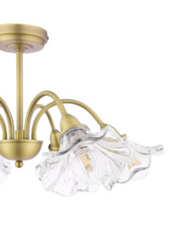 Laura Ashley Kerswell 6 Arm Semi-Flush Ceiling Chandelier, Metallic Bronze - thumbnail 5