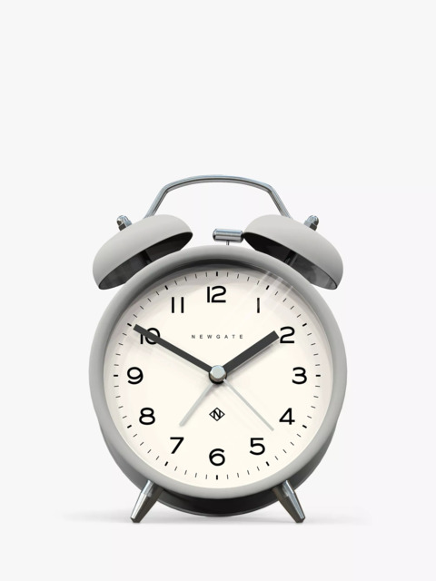 Newgate Clocks Charlie Twin Bell Echo Silent Sweep Analogue Alarm Clock - image 1