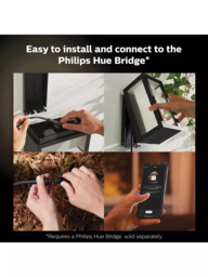 Philips Hue White & Colour Ambiance Impress LED Smart Plug In Outdoor Wall Light Extension, Black - thumbnail 5
