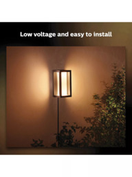 Philips Hue White & Colour Ambiance Impress LED Smart Plug In Outdoor Wall Light Extension, Black - thumbnail 4