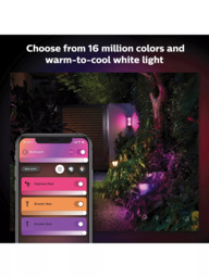 Philips Hue White & Colour Ambiance Impress LED Smart Plug In Outdoor Wall Light Extension, Black - thumbnail 3