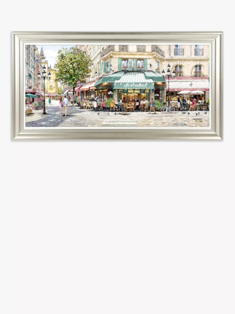 John Lewis Richard Macneil 'Paris Cafe' Framed Print, 56 x 111cm, Multi - image 1