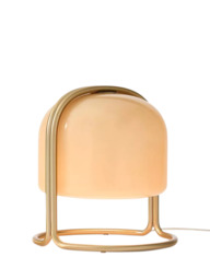 west elm Remy Domed Glass Table Lamp, Beige