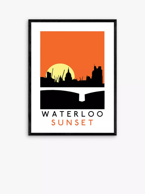 EAST END PRINTS Indieprints 'Waterloo Sunset' Framed Print