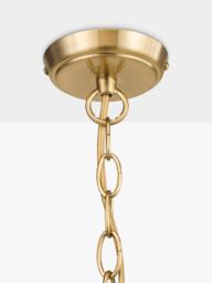 John Lewis Textured Glass Hall Pendant Ceiling Light, Antique Brass - thumbnail 6