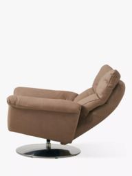 Halo Boss Leather Swivel Chair, Metal Leg, Tipped Taupe - thumbnail 5