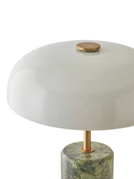 John Lewis Porcini Marble Base Mini Table Lamp, Green - thumbnail 4
