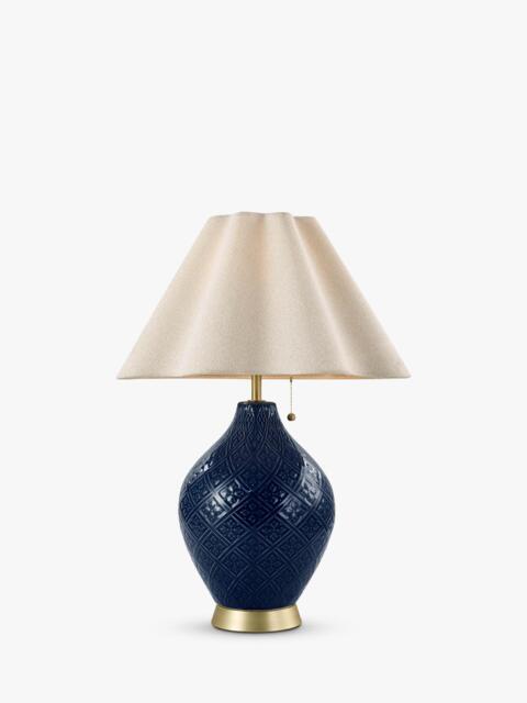 Laura Ashley Mr Jones Ceramic Table Lamp, Navy Blue - image 1