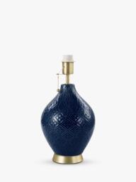 Laura Ashley Mr Jones Ceramic Table Lamp, Navy Blue - thumbnail 6