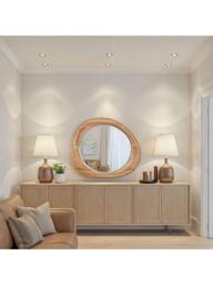 Yearn Eden Oak Wood Wall Mirror, 100 x 90cm, Natural - thumbnail 2