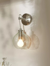 John Lewis Selsey Wall Light, Blue Tinted - thumbnail 3