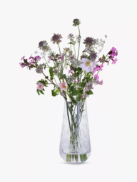 Dartington Crystal Bloom Potentilla Tapered Vase, H26cm, Clear - thumbnail 2