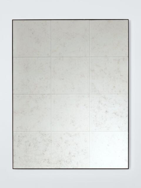 John Lewis Antique Tile Glass Rectangular Wall Mirror, 90 x 70cm, Matt Black - image 1