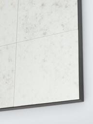 John Lewis Antique Tile Glass Rectangular Wall Mirror, 90 x 70cm, Matt Black - thumbnail 3