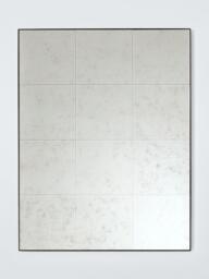 John Lewis Antique Tile Glass Rectangular Wall Mirror, 90 x 70cm, Matt Black - thumbnail 1