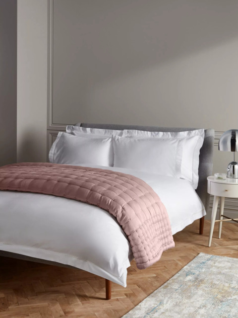John Lewis Twist Trim Pure Cotton Embroidered Sateen Bedding, 600 Thread Count