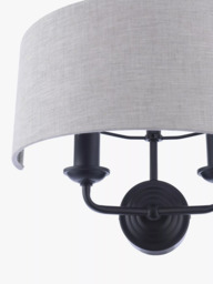 Laura Ashley Sorrento Double Wall Light, Black - thumbnail 6