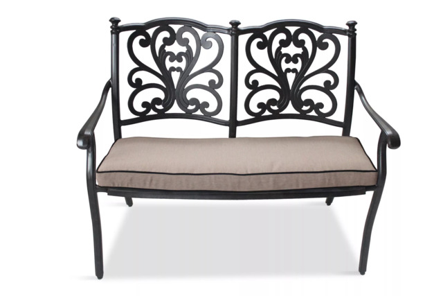 LG Outdoor Devon Bench and Cushion, Bronze - image 1