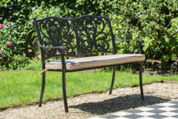 LG Outdoor Devon Bench and Cushion, Bronze - thumbnail 2