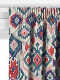 John Lewis Maya Ikat Made to Measure Curtains or Roman Blind, Soft Teal - thumbnail 3