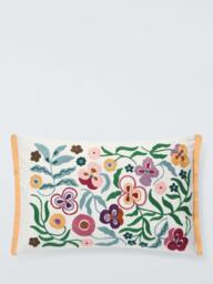 John Lewis x Anine Cecilie Iversen Pansy Cushion, Multi - thumbnail 1