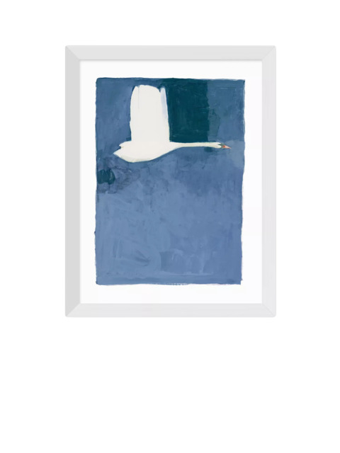 EAST END PRINTS Jörgen Hansson 'Swan II' Framed Print