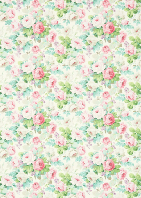 Sanderson Chelsea Made to Measure Curtains or Roman Blind, Pink/Celadon - image 1