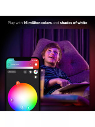 Philips Hue White and Colour Ambiance Wireless Lighting LED Starter Kit with 2 E27 Bulbs with Bluetooth & Bridge - thumbnail 3