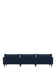 Cozmo Cozy 5 Seater Sofa, Blue Velvet Blue Piping - thumbnail 5