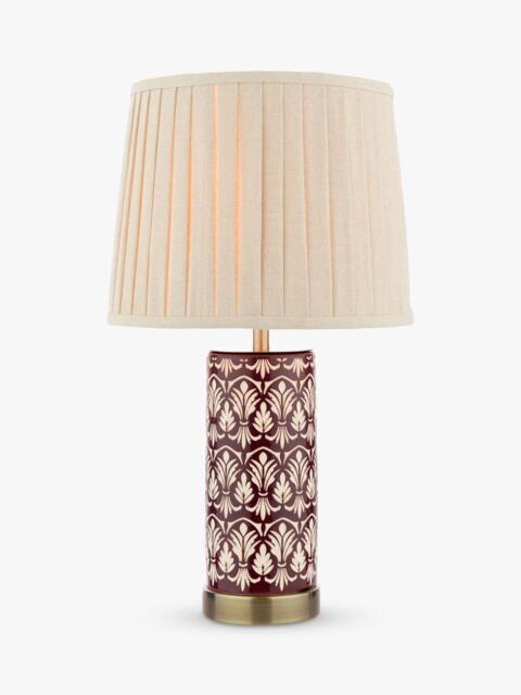 Laura Ashley Medlock Ceramic Base Table Lamp, Plum - image 1