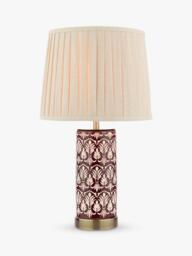 Laura Ashley Medlock Ceramic Base Table Lamp, Plum