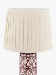 Laura Ashley Medlock Ceramic Base Table Lamp, Plum - thumbnail 4