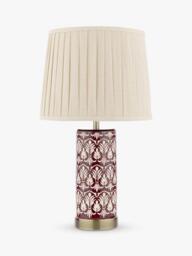 Laura Ashley Medlock Ceramic Base Table Lamp, Plum - thumbnail 3