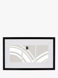 "John Lewis Box Photo Frame & Mount, 3 Photo, 5 x 7"" (13 x 18cm), Black" - thumbnail 1