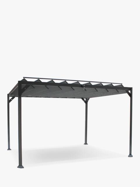 KETTLER Panasol Louvre Garden Gazebo, 3.5 x 3m, Grey - image 1