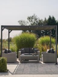 KETTLER Panasol Louvre Garden Gazebo, 3.5 x 3m, Grey - thumbnail 4