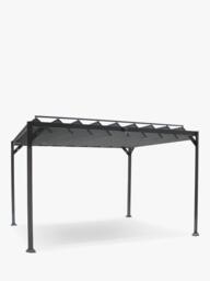 KETTLER Panasol Louvre Garden Gazebo, 3.5 x 3m, Grey - thumbnail 1