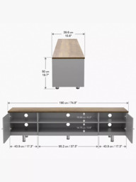 AVF Whitesands 1900 TV Stand for TVs up to 85” - thumbnail 6